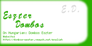 eszter dombos business card